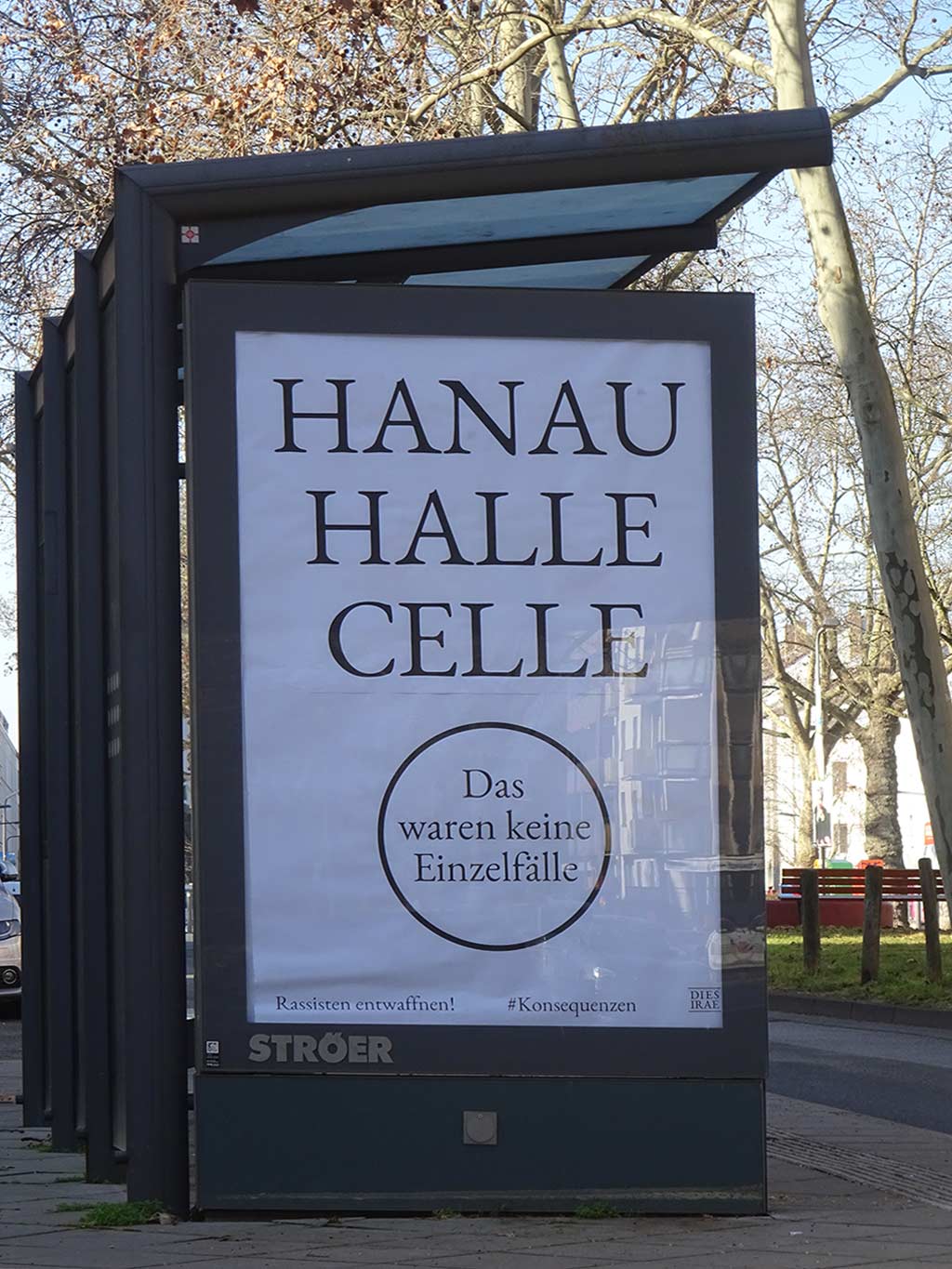 1 Jahr nach dem Anschlag in Hanau - Straßenaktionen in Frankfurt am Main
