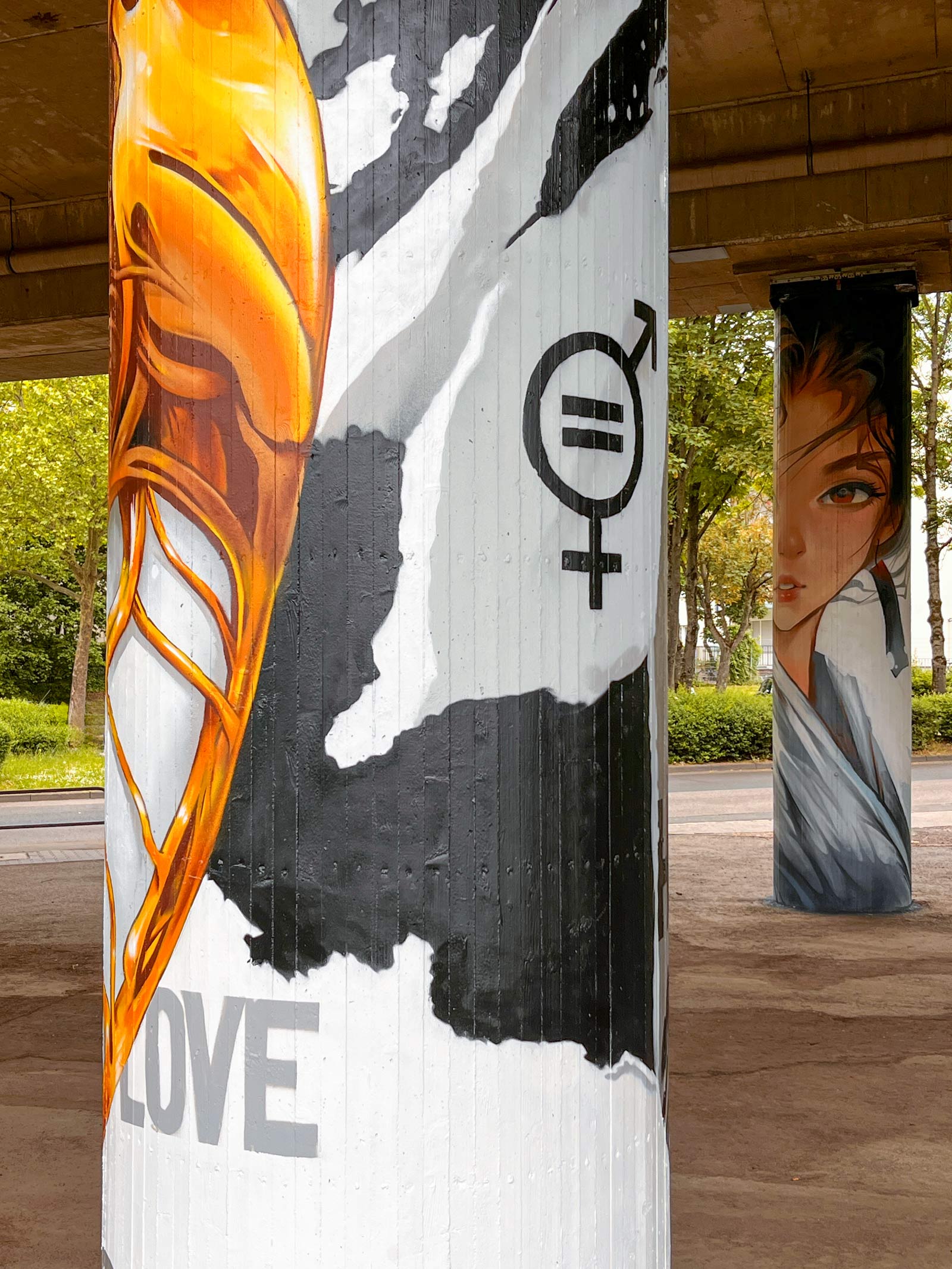 Cor + Der Kunstwerker: 10 Säulen, 10 Künstler*innen, 10 Bilder in Frankfurt-Ginnheim