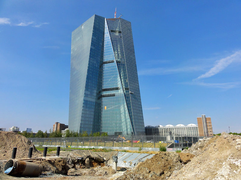 Fotos vom Neubau der Europäischen Zentralbank