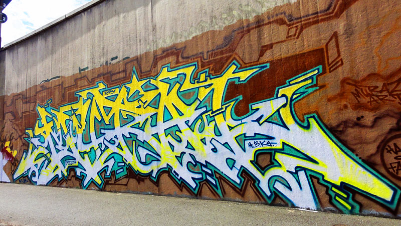 GRAFFITI IN FRANKFURT - HALL OF FAME RATSWEGKREISEL - AUGUST 2014