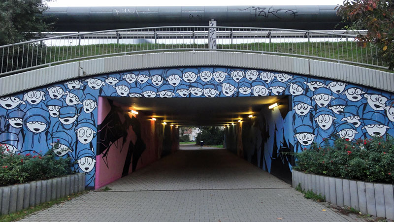 Urban Art in Frankfurt: Unterführung Rosa-Luxemburg-Straße