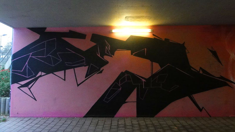 Urban Art in Frankfurt: Unterführung Rosa-Luxemburg-Straße