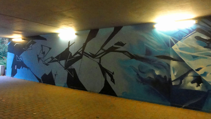 Urban Art in Frankfurt: Unterführung Rosa-Luxemburg-Straße