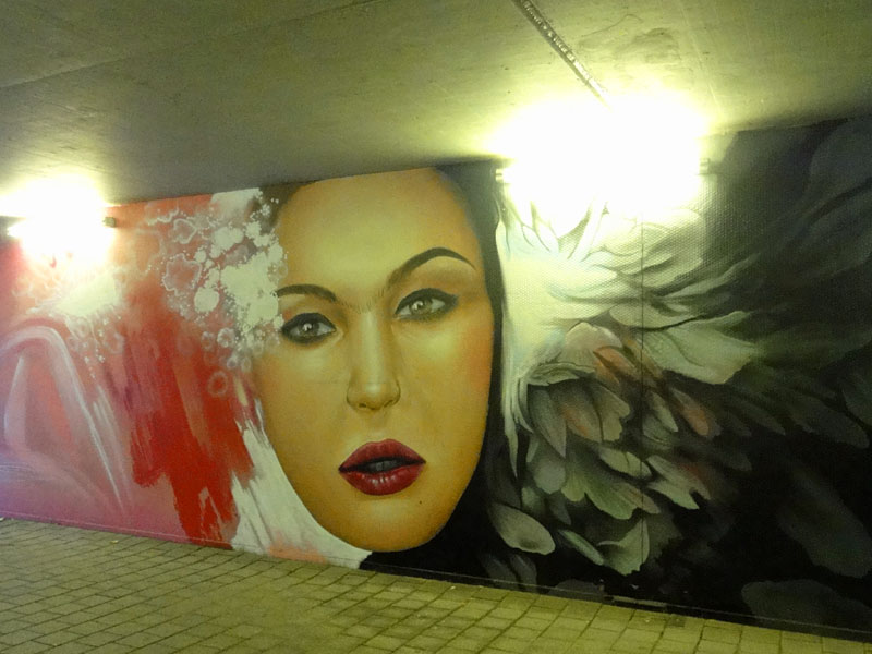 Urban Art in Frankfurt: Unterführung Rosa-Luxemburg-Straße