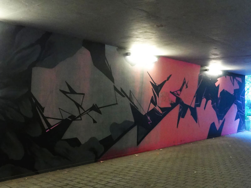 Urban Art in Frankfurt: Unterführung Rosa-Luxemburg-Straße