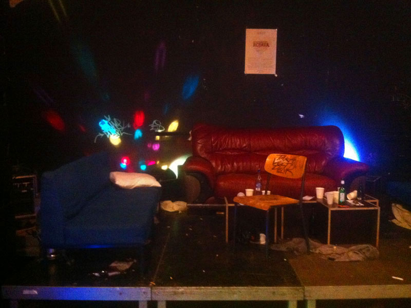 Frankfurt, nach der Sucio-Party im Café KoZ