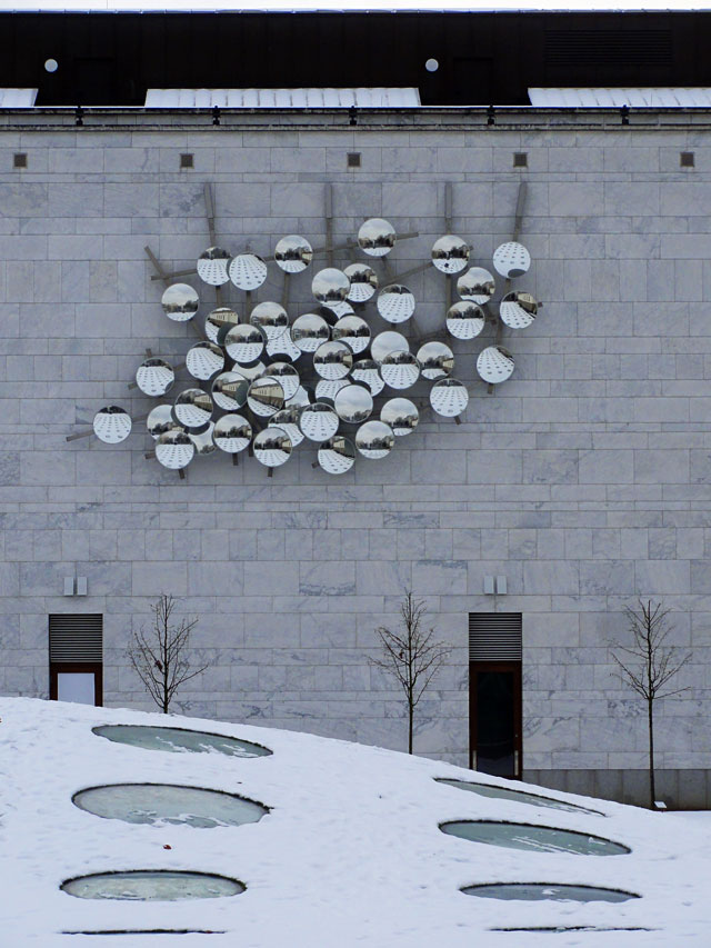 Frankfurt, Staedelgarten im Schnee