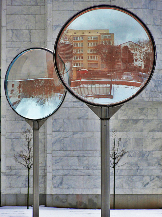 Frankfurt, Staedelgarten im Schnee