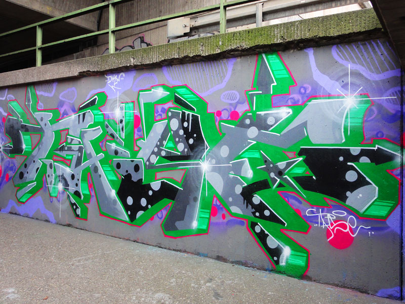 GRAFFITI IN FRANKFURT – HALL OF FAME RATSWEGKREISEL – FEBRUAR 2015