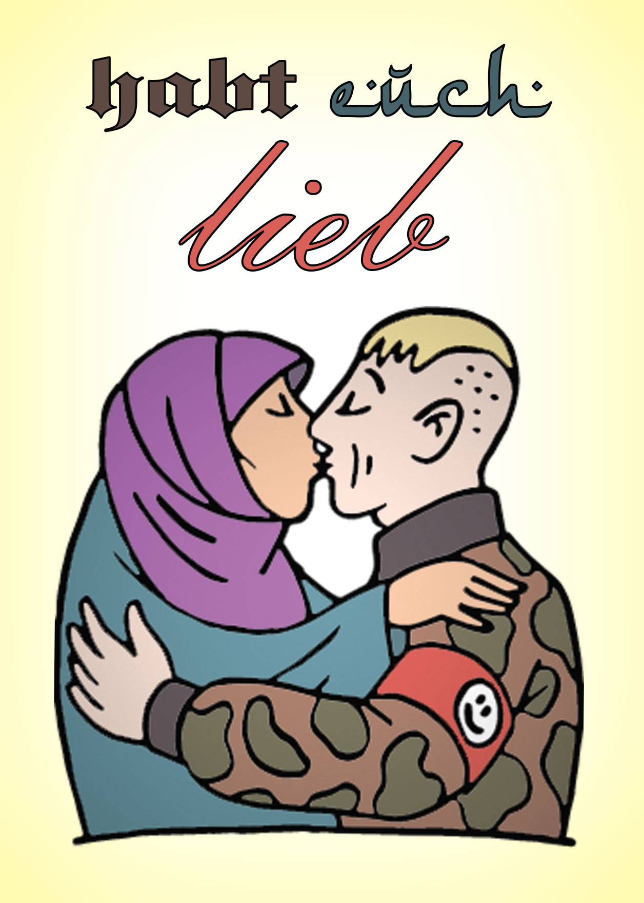 habt euch lieb sticker gegen rechts 2015