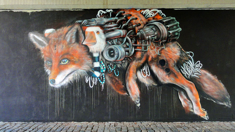 Streetart mit dem Fuchs