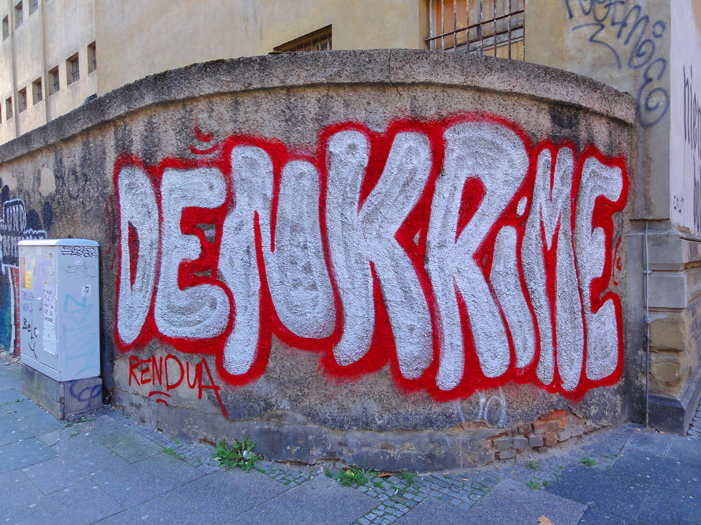 Graffiti in Frankfurt, DENK und RIME in der Innenstadt