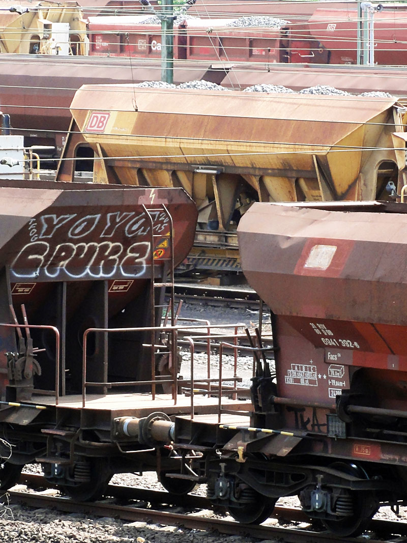 Freight Train Graffiti in Frankfurt