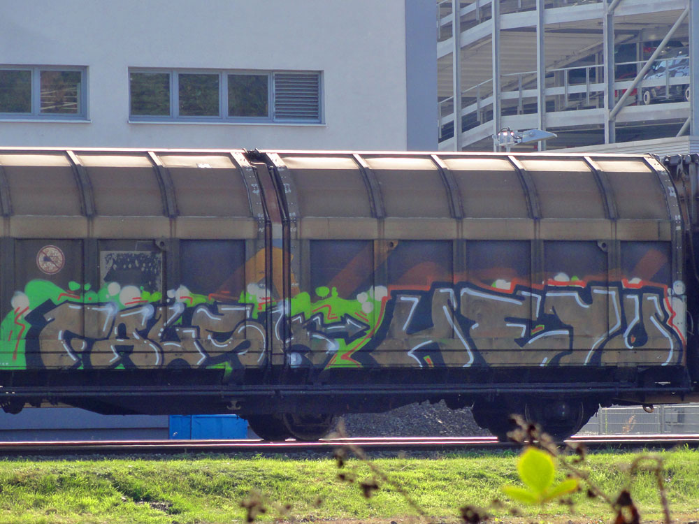 Freight Train Graffiti in Frankfurt