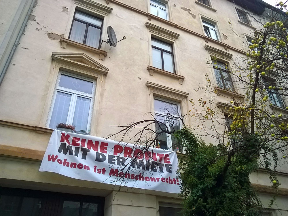 Frankfurt-Nordend: Protest der Mieter in der Keplerstraße 14