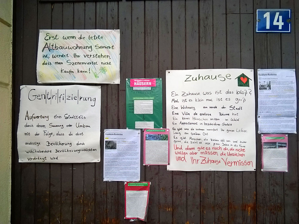 Frankfurt-Nordend: Protest der Mieter in der Keplerstraße 14