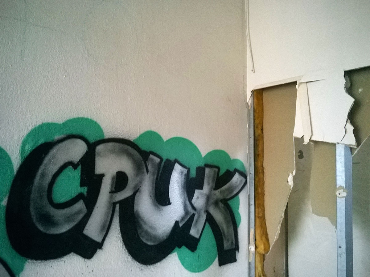 Urbex Frankfurt: Graffiti von CPUK in den Teves Werken