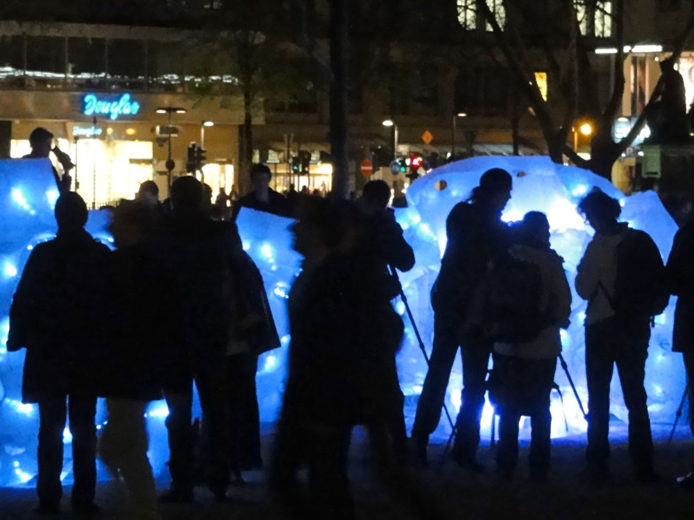 Foto von der Luminale 2014 in Frankfurt, am Roßmarkt