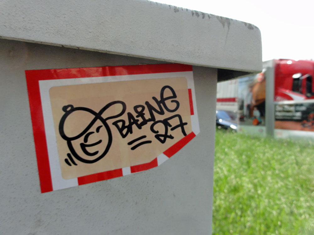 Streetart in Frankfurt: Stickers