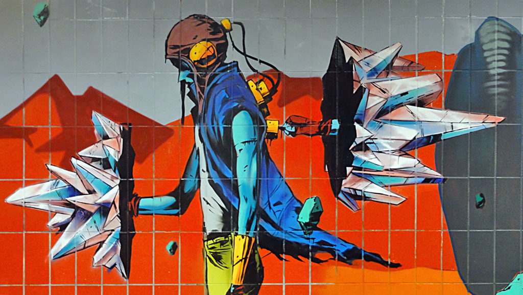 Case Ma'Claim und Deih.Xlf Graffiti an der Galluswarte in Frankfurt