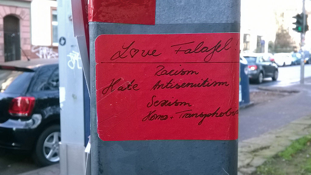 Love Falafel Hate Racsim