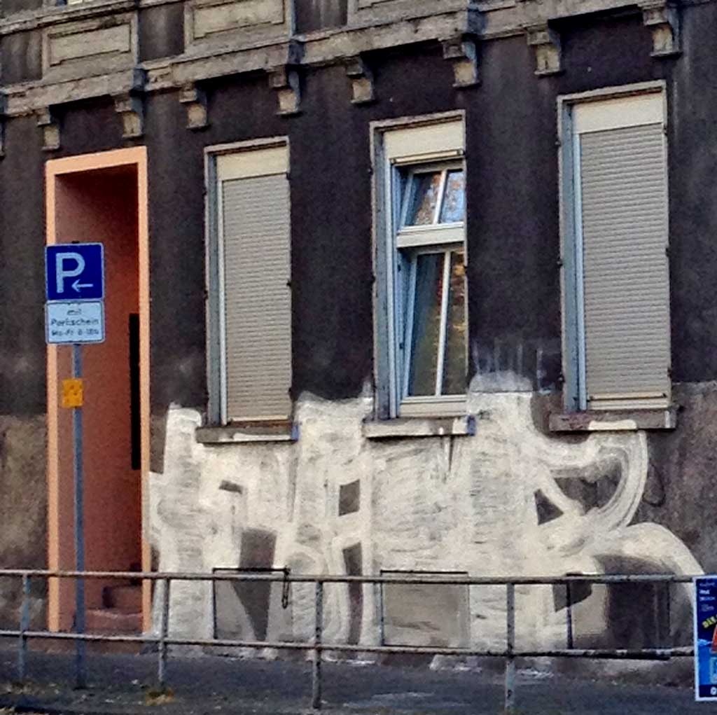 Unfertiges Graffiti in Frankfurt