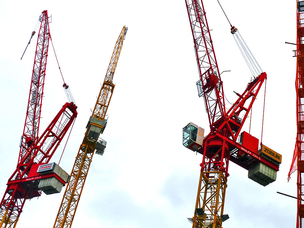 Bauarbeiten in der Frankfurter Innenstadt