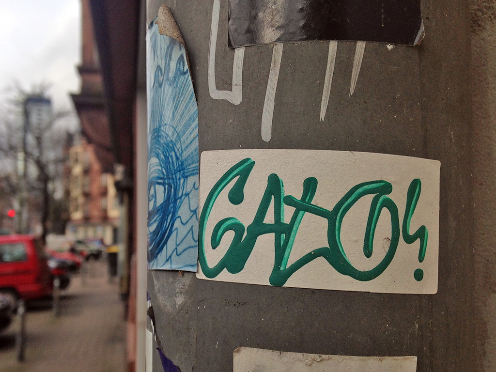 GATO - Streetart Aufkleber in Frankfurt