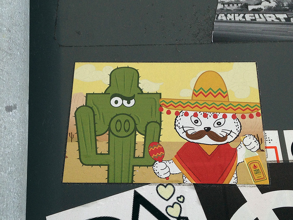 VEKA und GATO - Streetart Aufkleber in Frankfurt