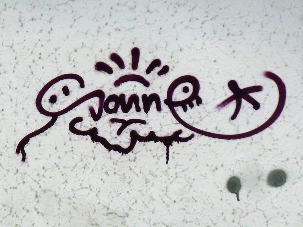 Graffiti-Tag in Mainz: Sonne