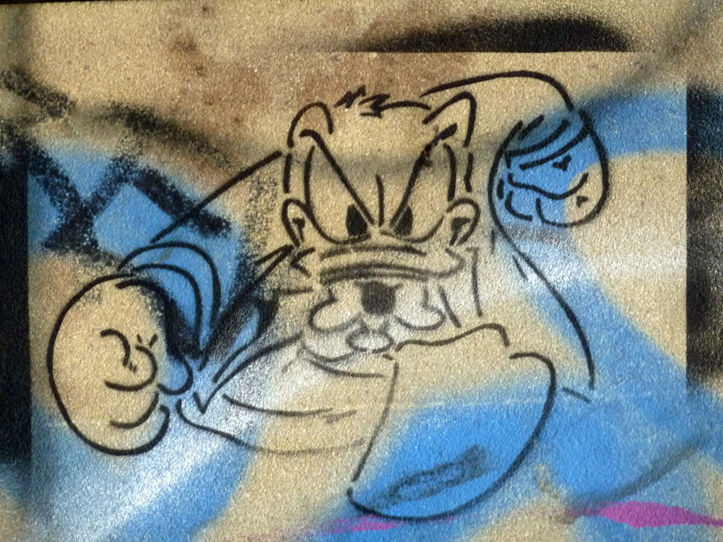 Donald Duck-Streetart in Mainz