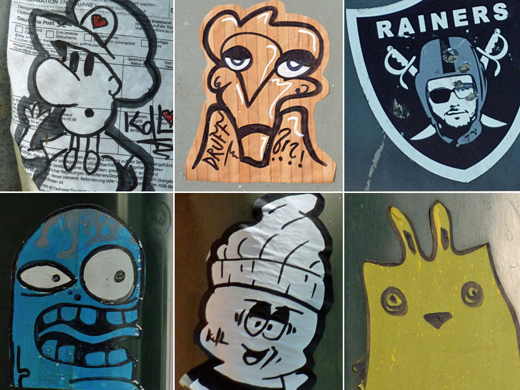 Streetart Aufkleber in Mainz