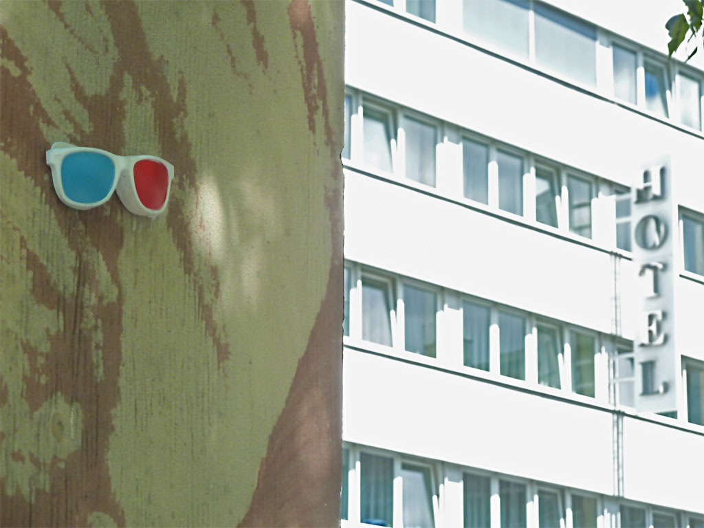 3D-Brille Streetart von Eisk in Frankfurt am Main