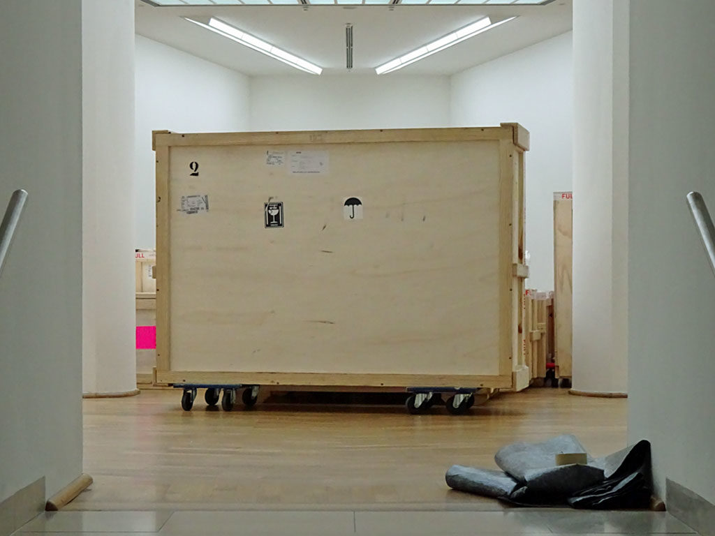 Ausstellungsumbau im Museum für Moderne Kunst in Frankfurt