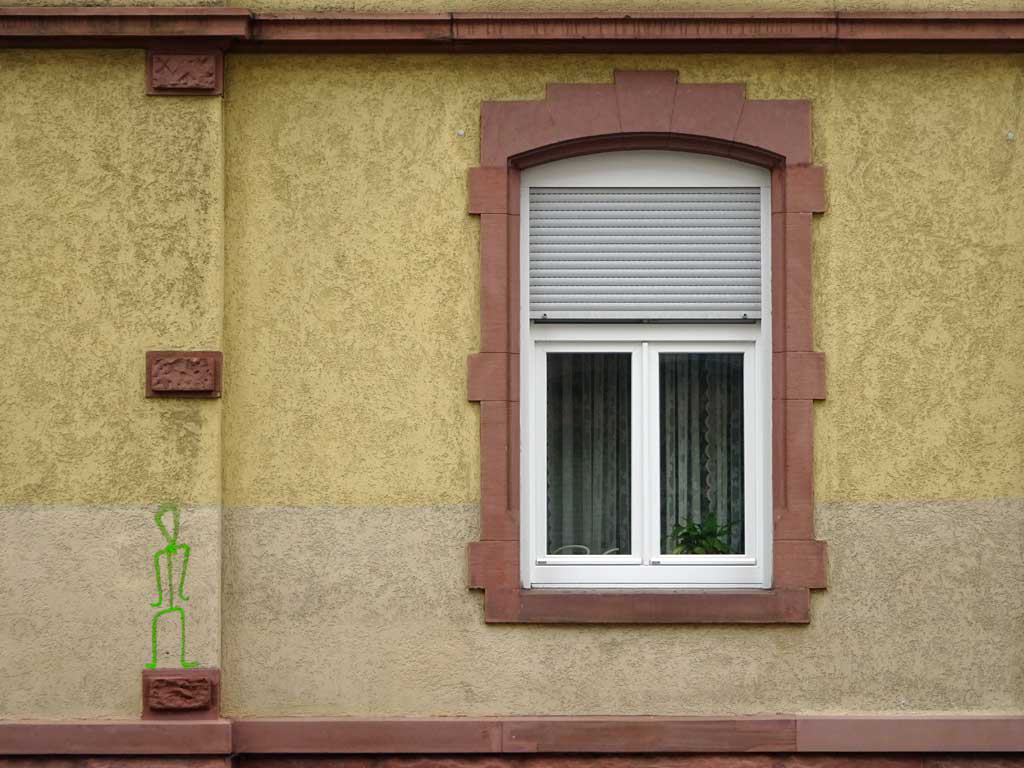 Stick Figure Street Art in Frankfurt