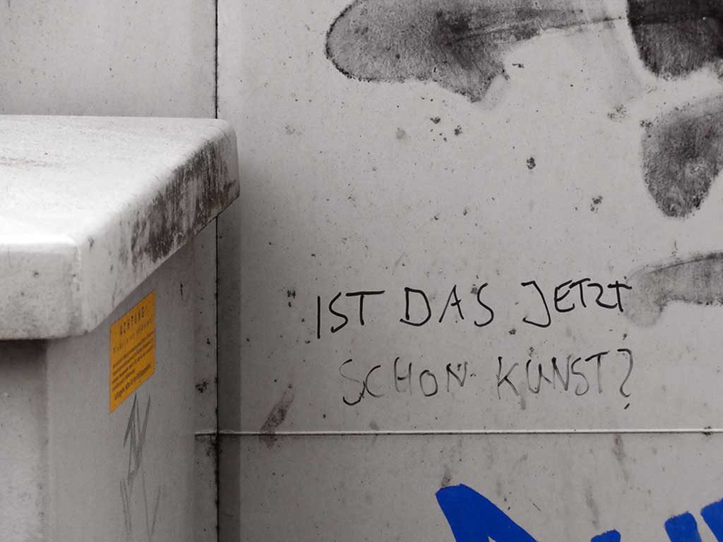 Ist das jetzt schon Kunst?