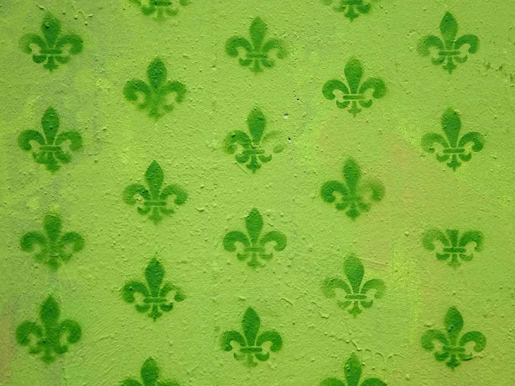 Heraldische Lilie in der Street Art