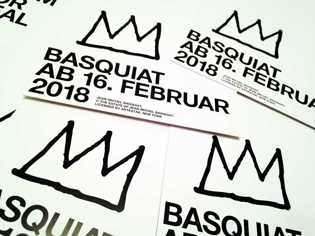 Flyer zur Basquiat-Ausstellung in der Schirn
