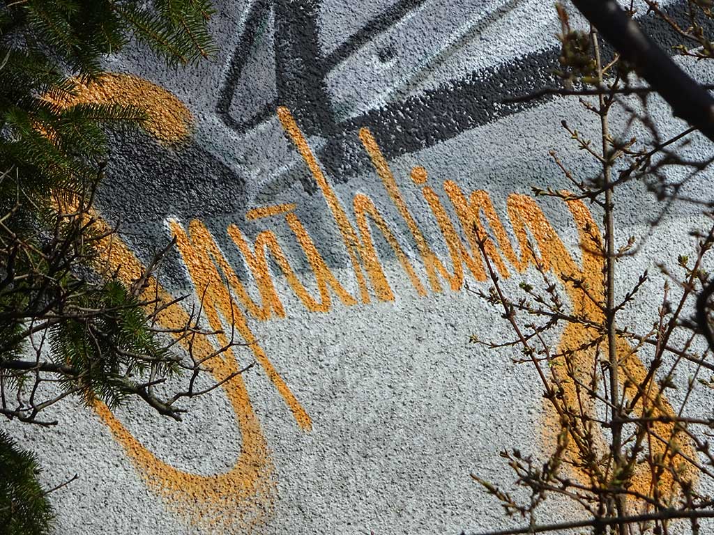 „I have a dream“ - Street Art in Hattersheim: Mural eines Fuchses im Astronautenanzug.