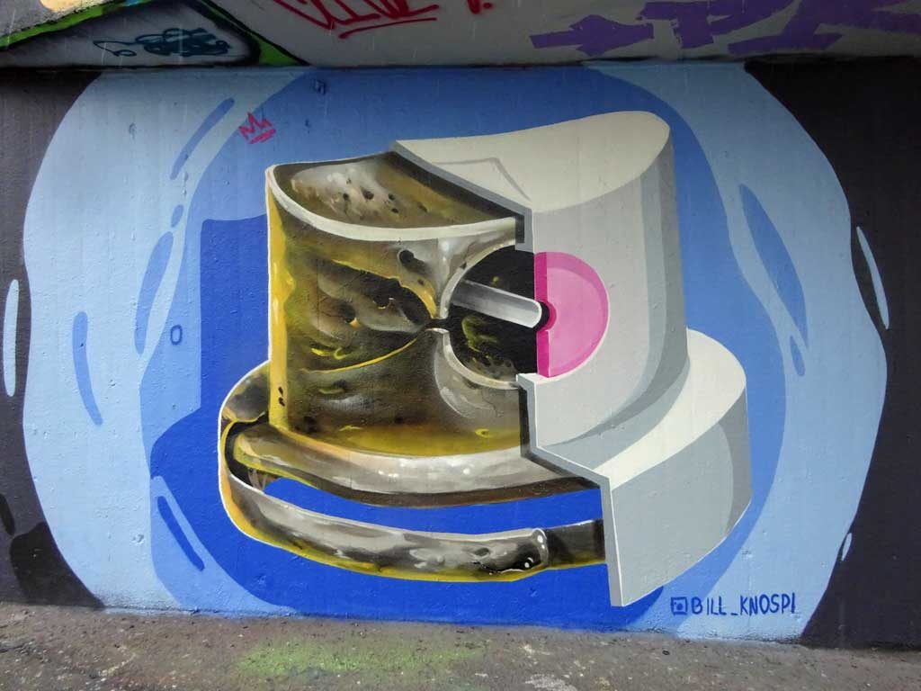 Graffiti eines Sprühkopfs