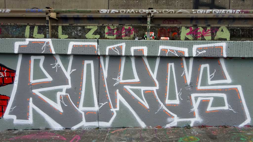 GPK-Graffiti an der Hall of Fame am Ratswegkreisel