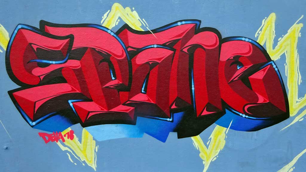 Speed One-Graffiti an der Hall of Fame am Ratswegkreisel
