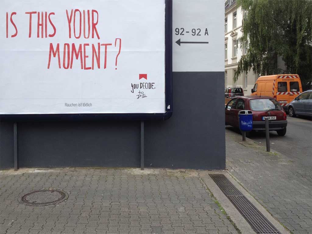 Plakatwerbung in Frankfurt