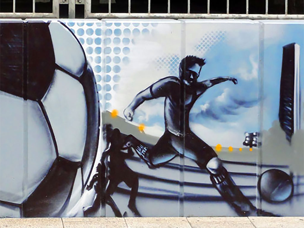 Fußball-Graffiti