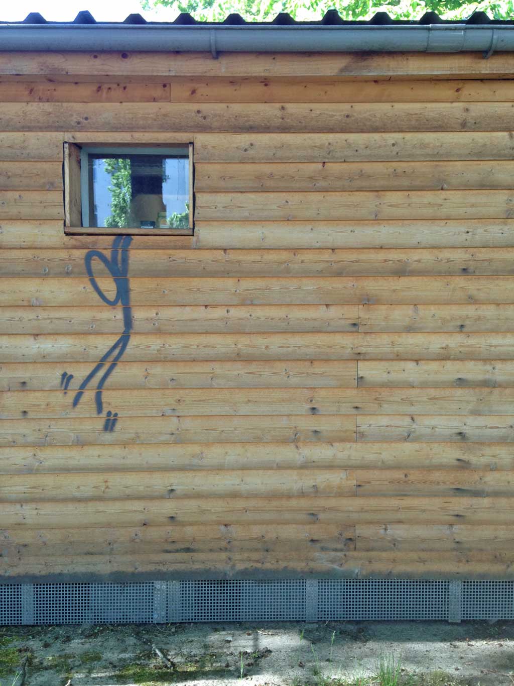 Strichmännchen-Streetart in Frankfurt