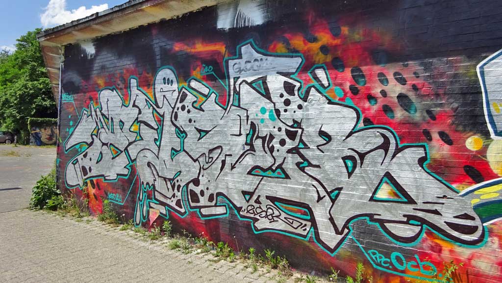 Graffiti am Freibad in Bad Vilbel