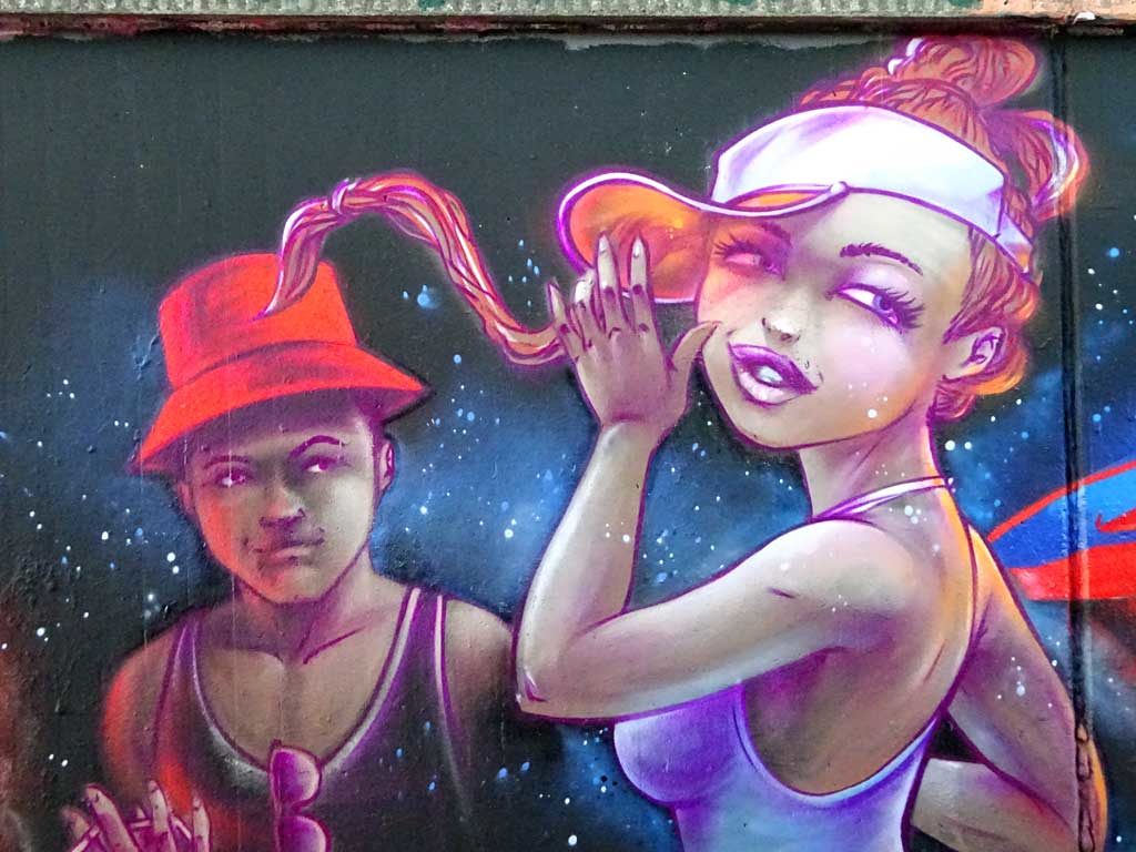 Tasek-Graffiti bei der Hall of Fame in Frankfurt