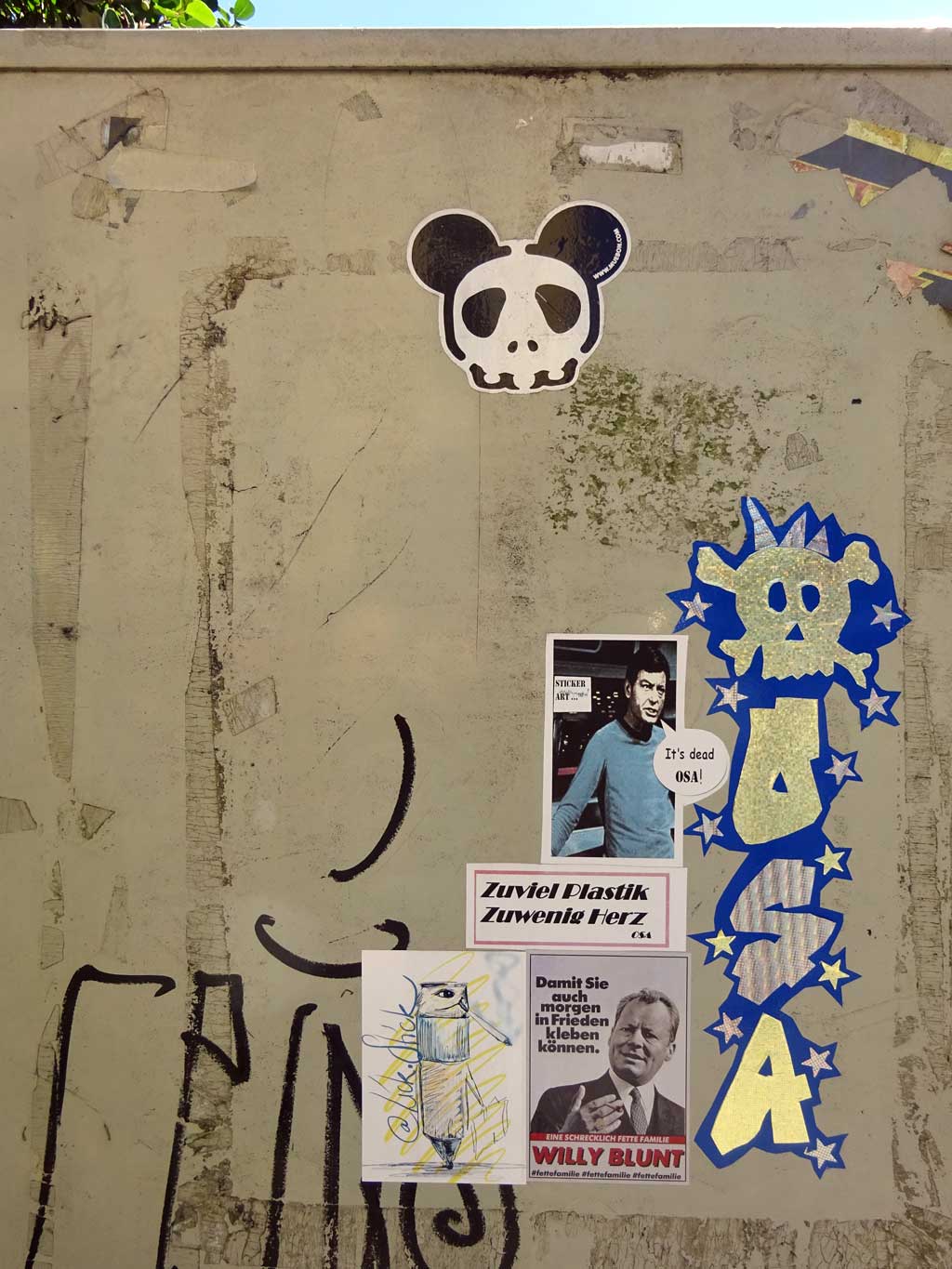 Aufkleber in Frankfurt - Willy Blunt