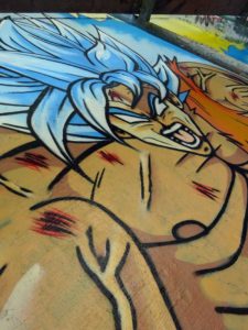 Dragon Ball Z-Graffiti am Niddapark