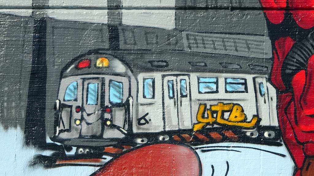 Graffiti in Frankfurt - Comic-Art-Wall am Niddapark